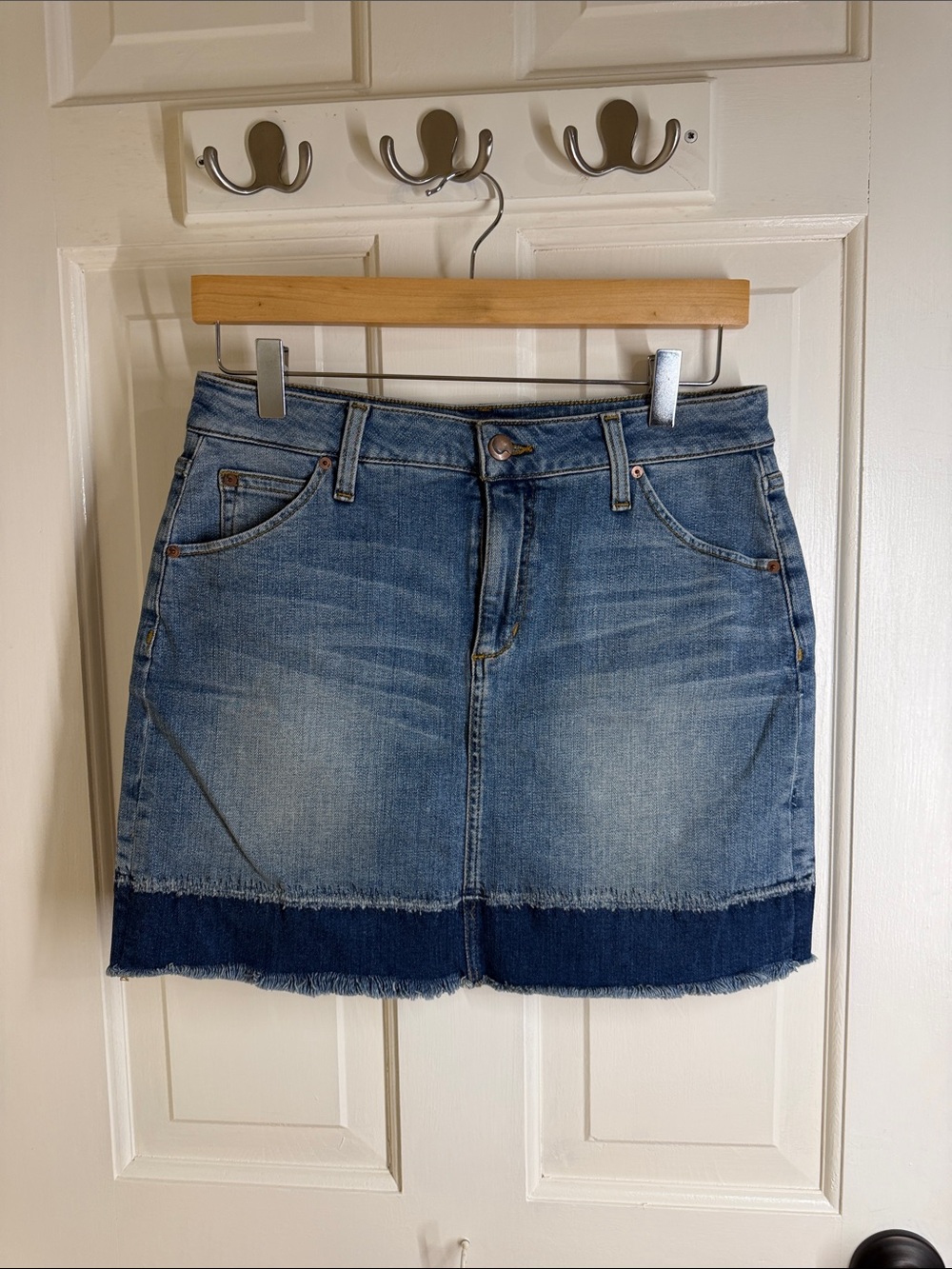 Joe's Jeans Two-Tone Blue Denim Mini Skirt